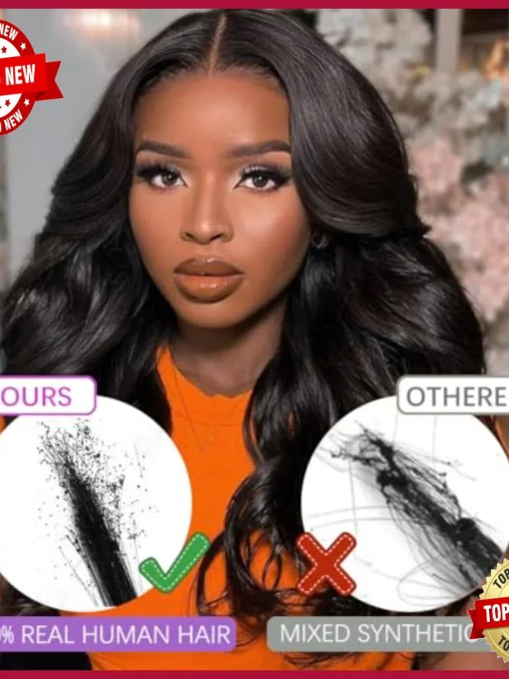 20 Inch Body Wave Human Hair U Part Wig Clip In Extension